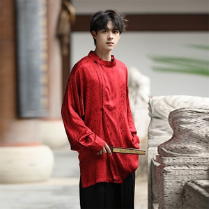 秋季新品（八旗都统）新中式潮丝绸圆领改良唐装盘扣外套30513图片