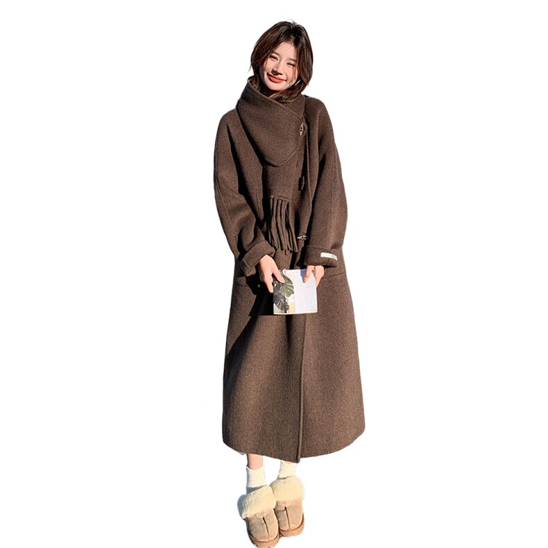 2025现货主推手工双面呢70毛羊毛大衣191-6337-P265-K388,女装双面呢大衣,韩蜜菓