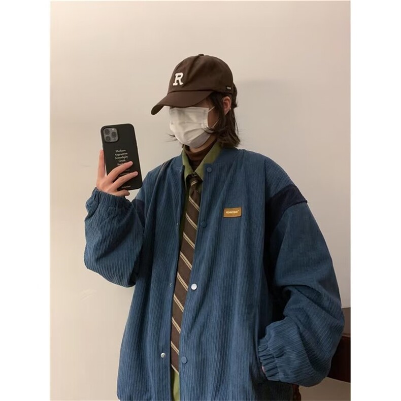 日系复古灯芯绒外套男春秋季潮牌美式vibe高街棒球服夹克Y573-p58,男装夹克,星座1008-1
