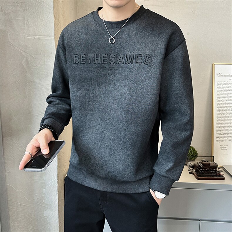 卫衣男士秋季2025新款美式复古潮牌打底衫休闲外套A313-6605-P75,男装T恤,电商A313