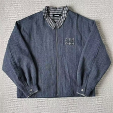 美式复古千鸟拼接两件工装外套秋季设计拉链宽松高级夹克JKB756，男装夹克，星座516A