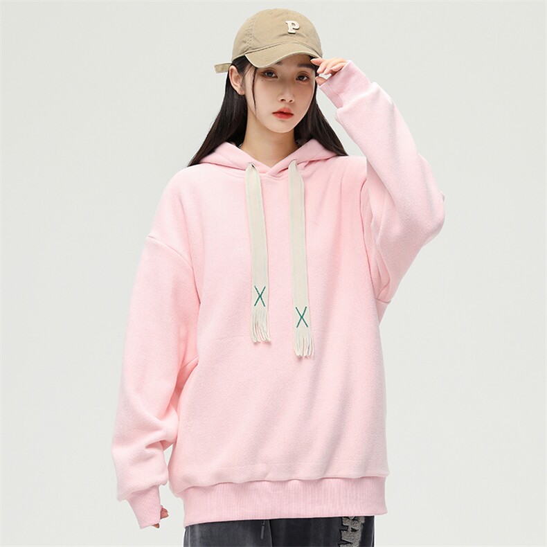 奥粒绒外套基础纯色休闲百搭连帽抽绳卫衣男女同款EY-3663-P85,女装短外套,电商B306