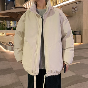 现货冬季美式休闲加厚雪山外套夹克立领纯色三防户外工装棉服图片