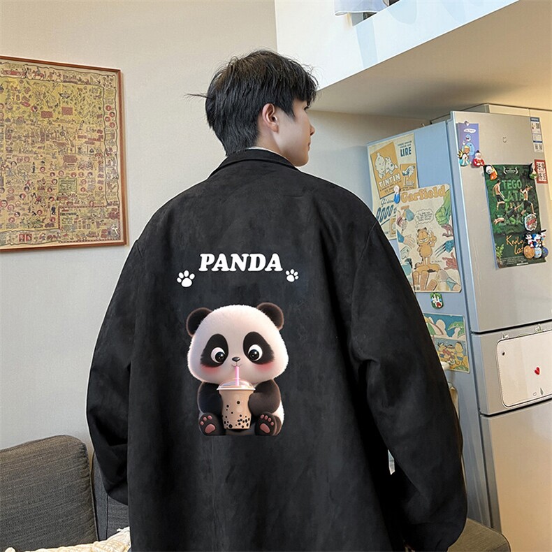 麂皮绒夹克男大码立领褂子外套JK85417-P68 加绒款-P78图片