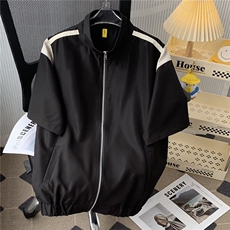 套装男士韩版潮流衬衫拼色2024夏季新款ins两件套五分裤W5825-P55，男装牛仔裤，星座412-3