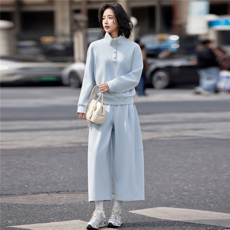2026春装新款休闲套装阔腿裤时尚显瘦两件套裤,女装套装/套裙,姿萝菲