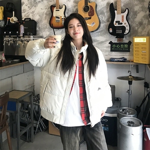 CC073-P85新款加厚保暖面包服羊羔毛拼接短款棉袄甜美小个子外套图片