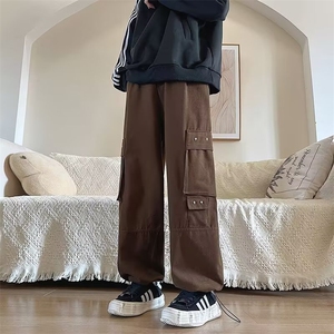 美拉德工装裤子男女直筒阔腿裤垂感痞帅高级感潮牌美式高街~AK865