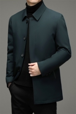 冬季加厚羽绒服男中年爸爸商务休闲夹克可拆卸白鸭绒翻领父亲外套，男装羽绒服，钱塘6003（原4033）