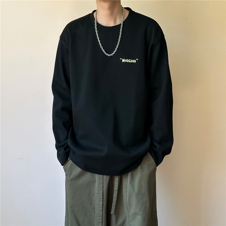 现货-2025立秋新款圆领套头卫衣男潮牌重磅长袖A351-AT2513-P50,男装卫衣,电商A351