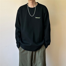 现货-2025立秋新款圆领套头卫衣男潮牌重磅长袖A351-AT2513-P50，男装卫衣，电商A351