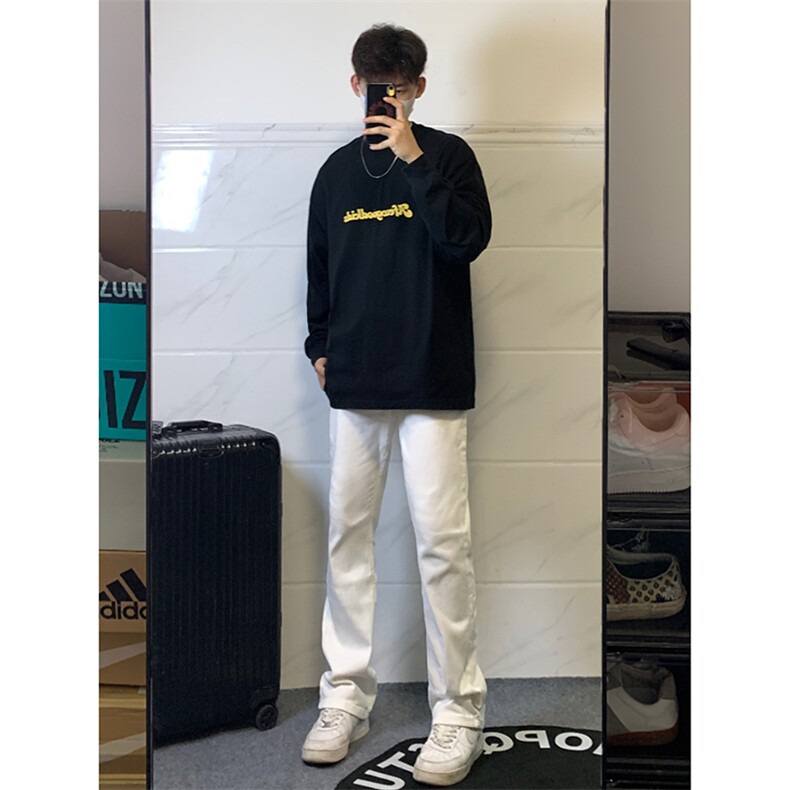 B221 美式ins高街加绒加厚牛仔裤 LK23010-P60 控78 加绒P70 控98图片