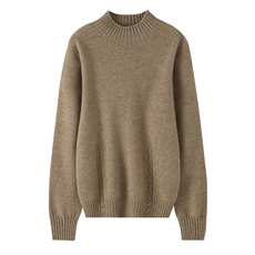 2025春秋新款一线成衣羊绒衫女100山羊绒半高领纯色加厚针织套衫，女装羊绒衫，昭美纯山羊绒