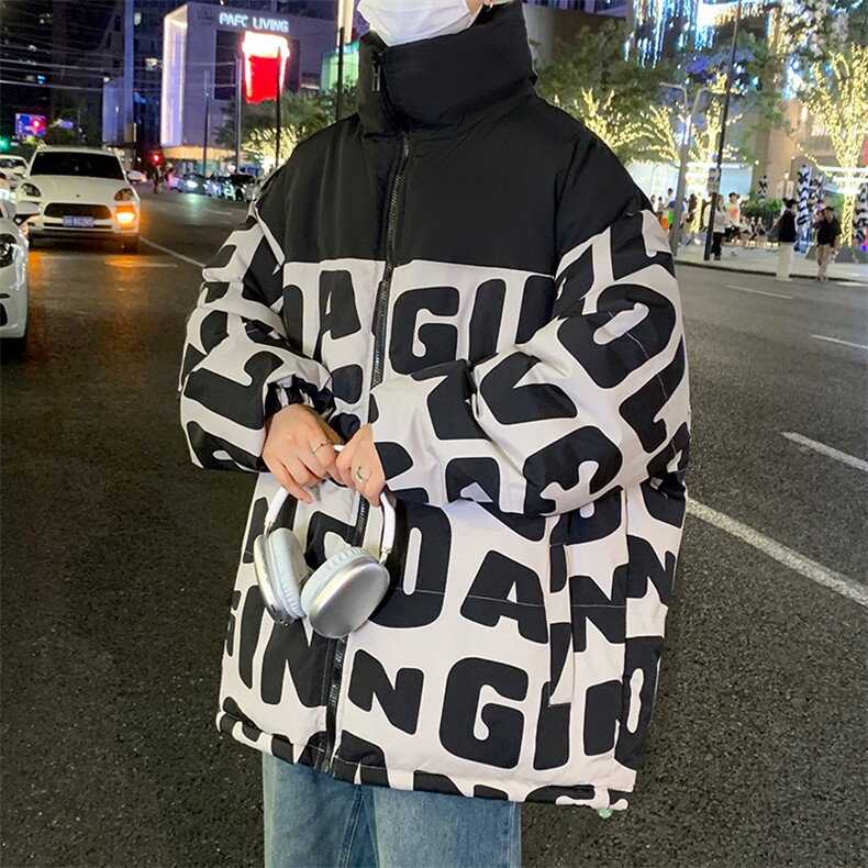 2023男冬季新款保暖棉衣防风撞色宽松加厚大码棉服外套33351P105图片