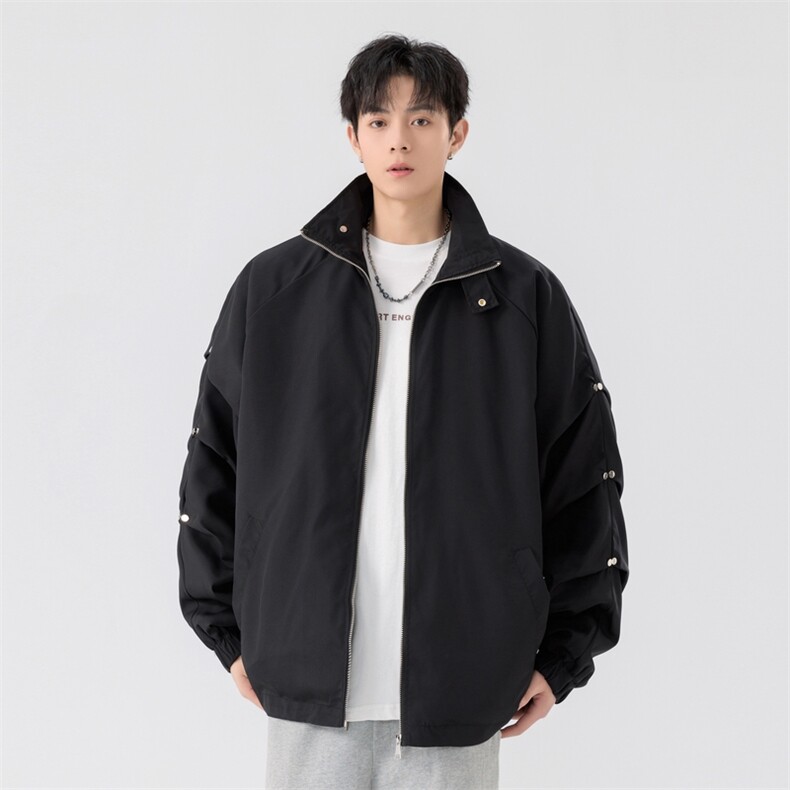 25春新款高街美式夹克宽松得物二开模特图现货C323-1-JK6006-P78,男装夹克,电商C323-1