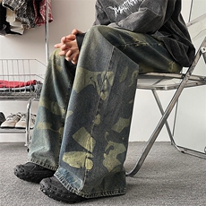春秋迷彩工装裤潮男女休闲裤N131-P55，男装牛仔裤，星座308B-1