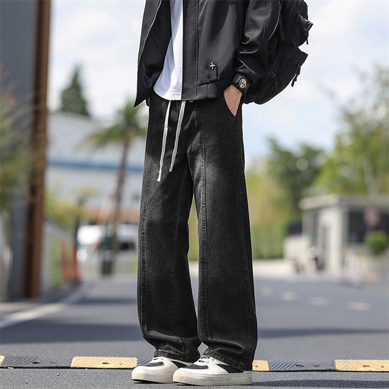 加绒加厚水洗高街直筒牛仔裤KZ67JRP50,男装牛仔裤,电商D325