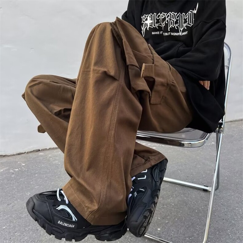 美式复古机能工装裤男春秋款ins高街潮牌户外冲锋裤纯棉KD70P40,男装休闲裤,星座1116-2