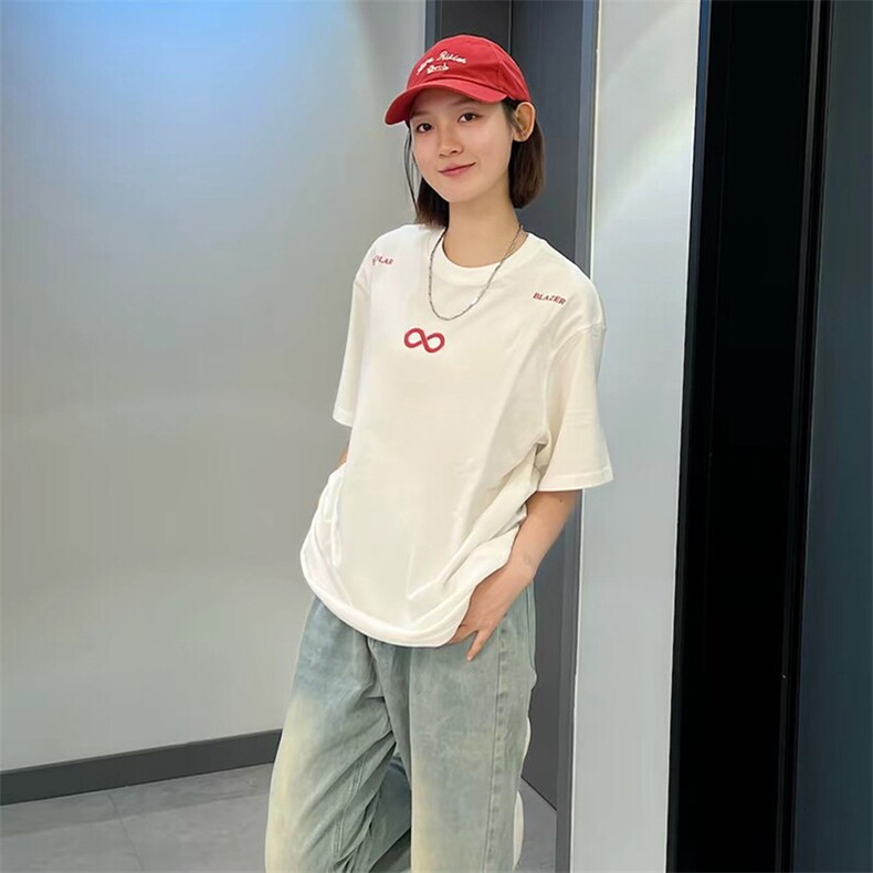 万针全刺绣解构设计260克重磅双纱纯棉高品质美式高街短袖T恤特35图片