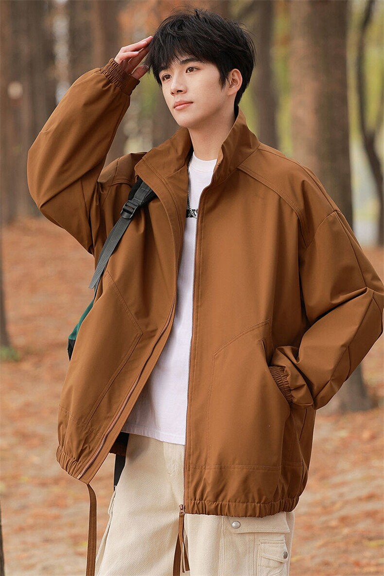 户外夹克男立领纯色上衣冲锋衣外套DSA157B-JK7822-P60,男装夹克,电商A157B