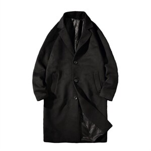 N1079/P100加棉P110毛呢大衣男中长款过膝风衣大码男士呢料棉衣，男装毛呢大衣，电商A141