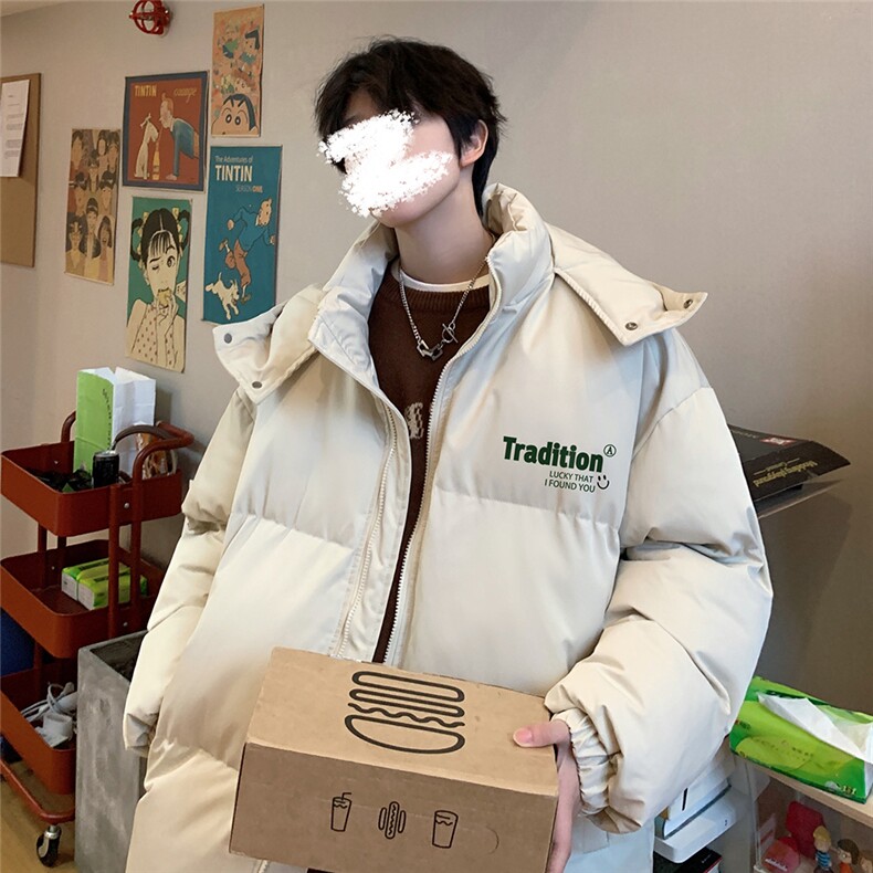 冬季港风韩版宽松加棉加厚连帽冲锋衣棉衣棉服MY6201P115控158,男装夹克,电商A268A