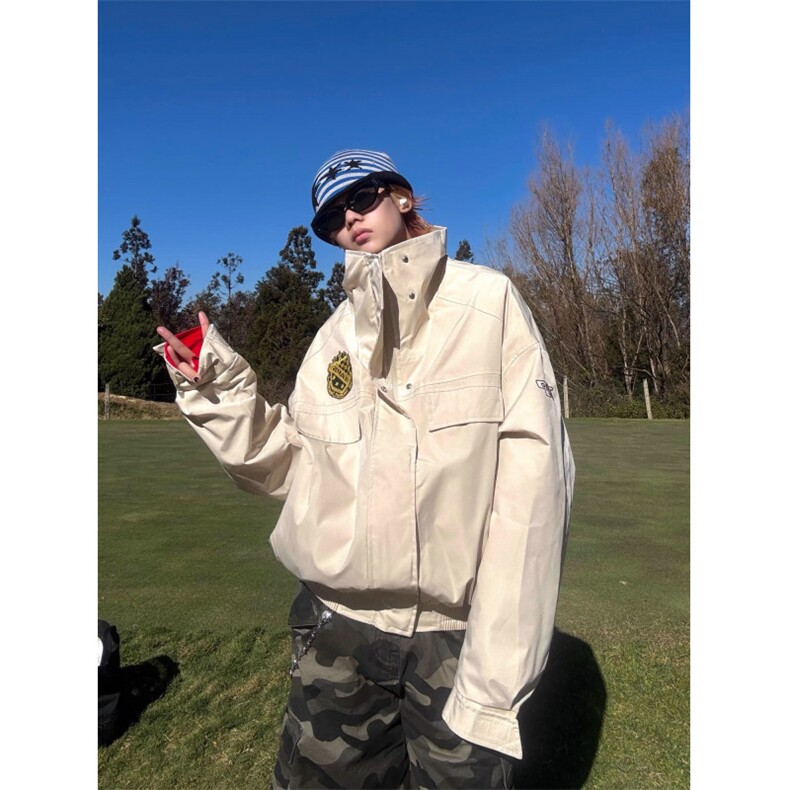 26春美式徽章刺绣boxy宽松工装夹克W1993/特P80,男装夹克,电商B350