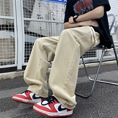 夏男牛仔裤纯色直筒宽松休闲长裤大码S-5XLNK5080P30，男装牛仔裤，星座1013-1