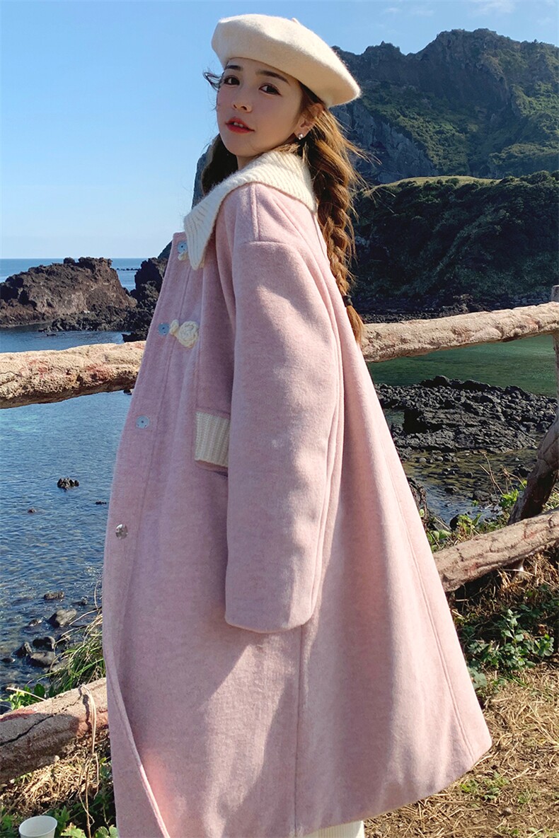 2C085-Q952P320新款长款娃娃领90白鸭绒大衣K488,女装羽绒服,2C085