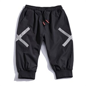 文艺灰色 夏季宽松工装裤子日系七分裤A061-K159-P45锦纶90氨纶10图片
