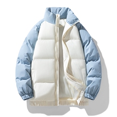 米杏拼接蓝袖