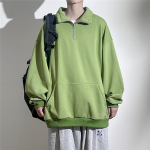 1360克重磅半拉链POLO衫50%棉50%涤纶大码M-5XL卫衣男WY77077P65图片