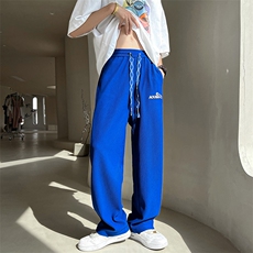 2022夏装新款冰丝拖地长裤大码情侣款条纹裤子B221-LK22023-P50，男装休闲裤，电商B221