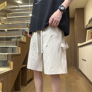 港风工装休闲裤高街五分裤宽松沙滩裤直通短裤DK235 P35图片