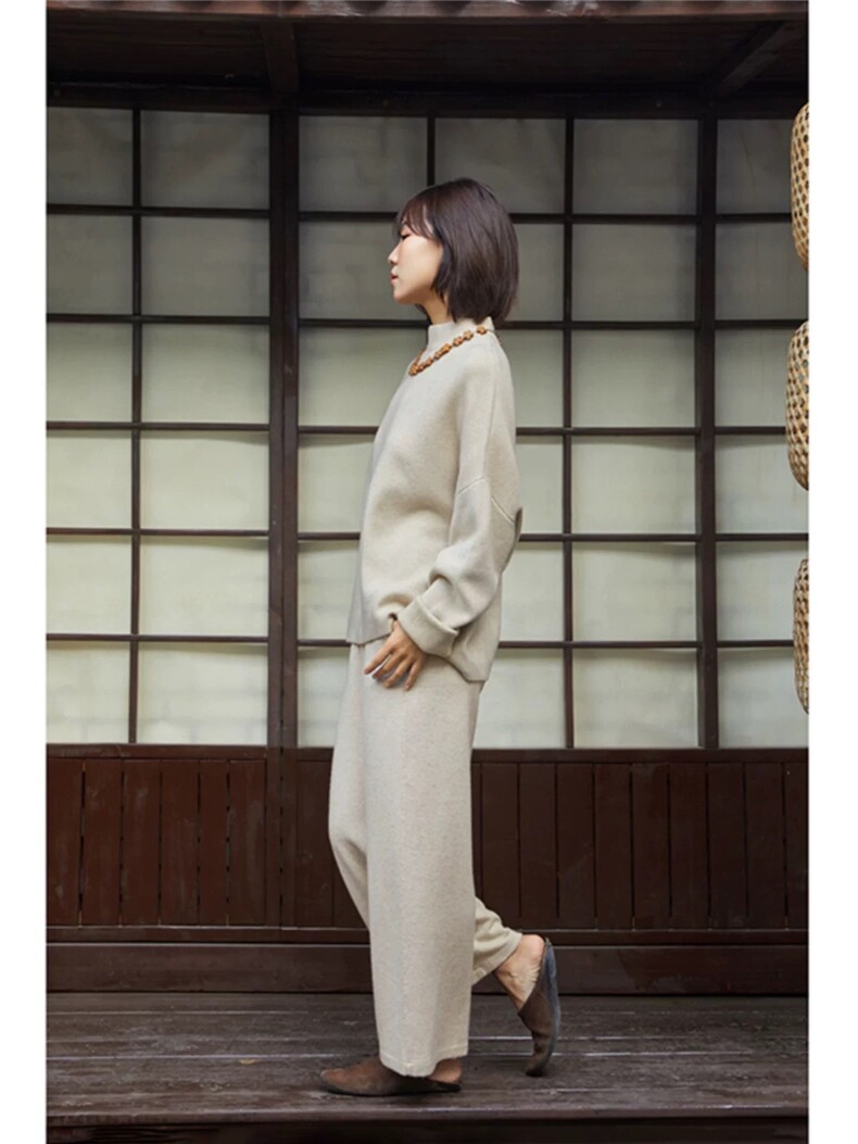 毛衣女2025新款宽松外穿慵懒风时尚毛衫内搭加厚上衣打底衫女,针织衫/毛衣,美够羊绒