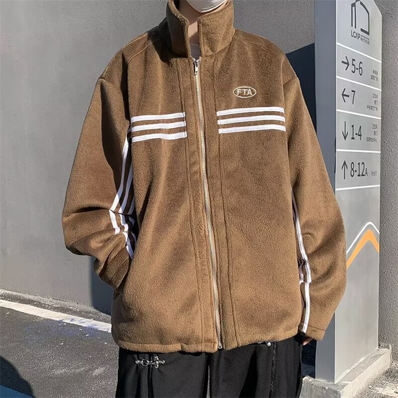美拉德穿搭翻领外套秋冬美式复古宽松情侣夹克撞色MA511-P88,男装夹克,星座1109-3