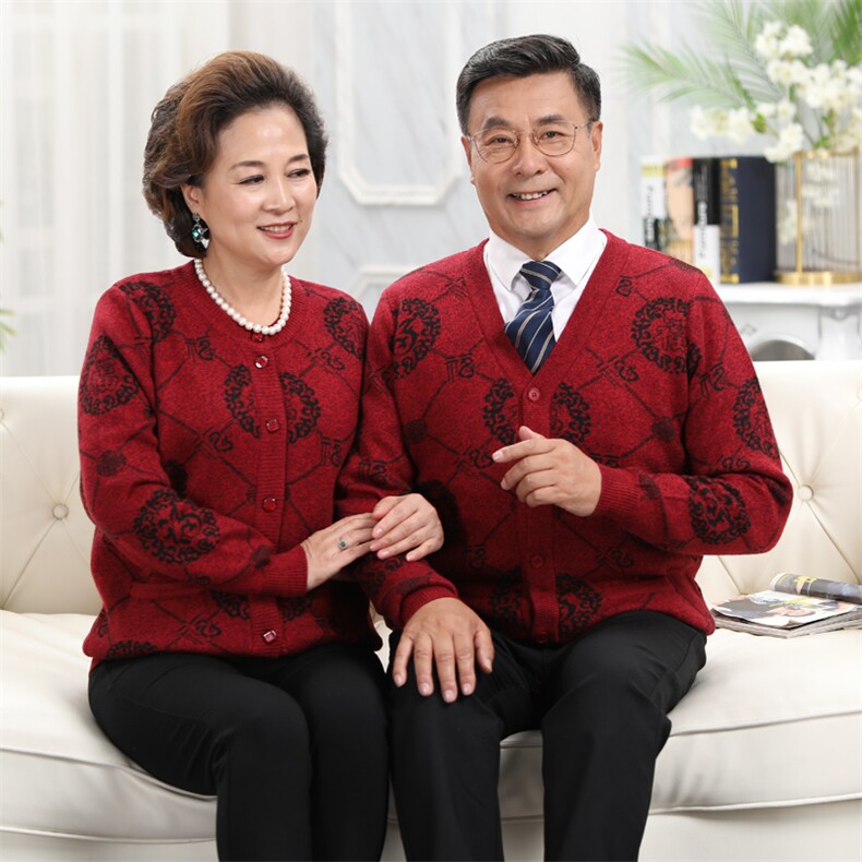 2025年秋季春秋冬休闲中老年情侣V领，男装中老年男装，亚东羊绒制品