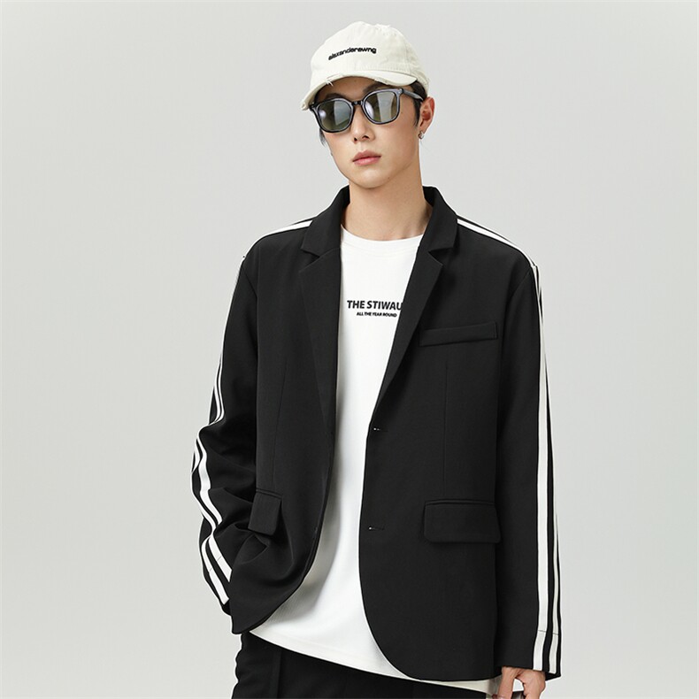 休闲情侣西装外套韩系氛围感穿搭高街英伦雅痞西服A436-2518-P95,男装西服套装,电商A436
