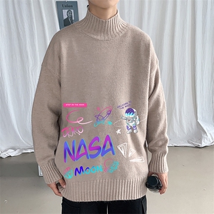 M18186-P45 加绒款-P65半高领毛衣男士大码针织衫男毛线衣男图片