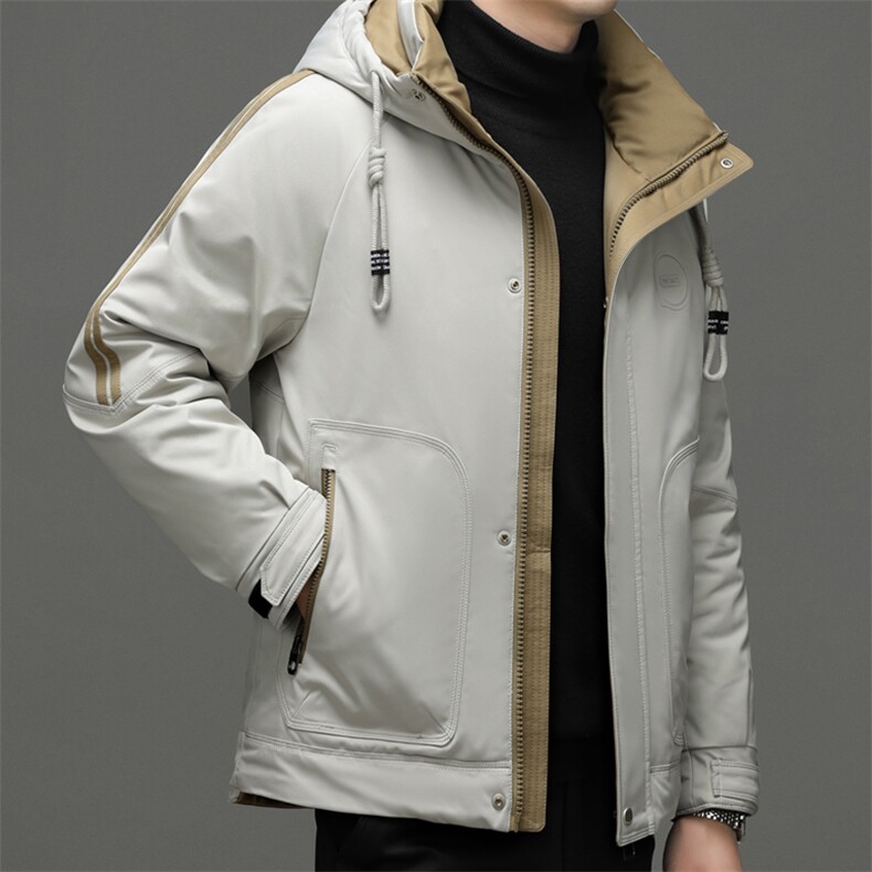 DF8202钱塘2020-2冬季时尚简约厚款新款中年男士羽绒服P295，男装羽绒服，钱塘207-2