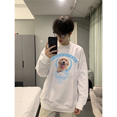 抖音得物现货高品质美式宽松圆领印花卫衣新款重磅卫衣ADY106，男装卫衣，电商A443
