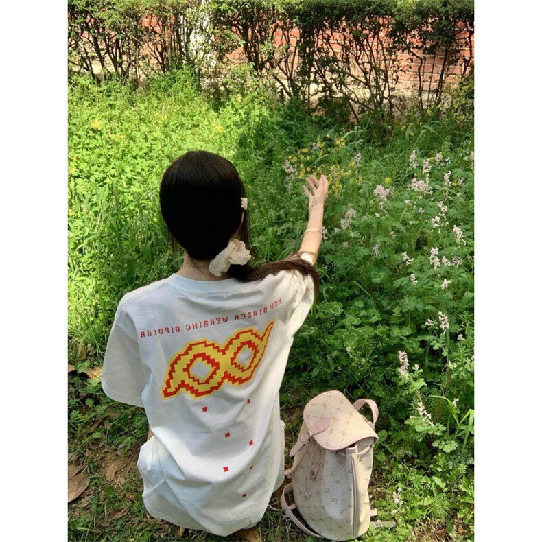 DX526LL-特P28 无限循环像素游戏胶印短袖T恤男女同款图片
