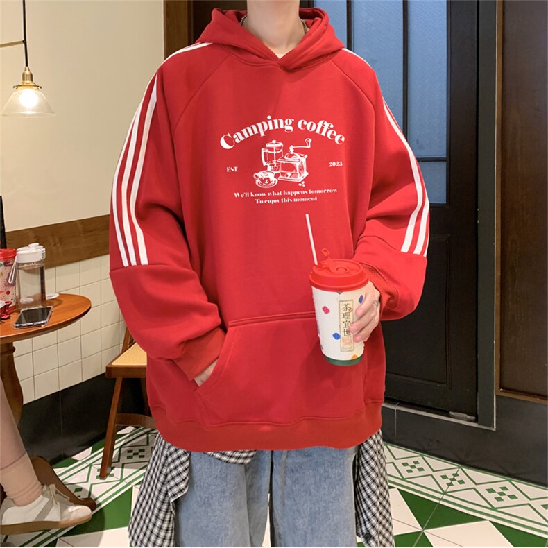 美式三杠条纹复连帽卫衣秋冬男女宽松长袖SWY2476-P55控8850棉,男装卫衣,电商B370