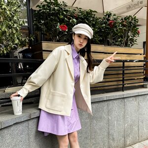 现货2021年春季新款宽松显瘦西装 166-XZ02图片