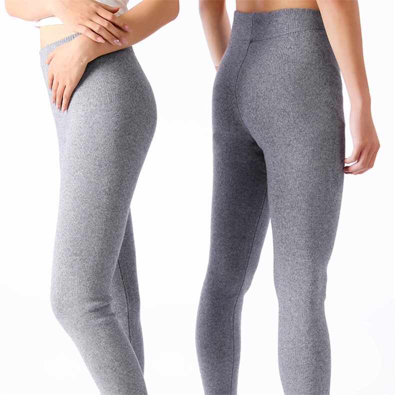 秋冬季抗起球成人裤加绒加厚三平打底裤女款，女装打底裤，群鹿羊绒