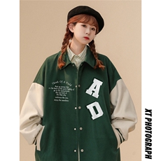 中性23春季时尚美式西海岸印花翻领棒球服夹克外套G604P85控108，男装夹克，A247A