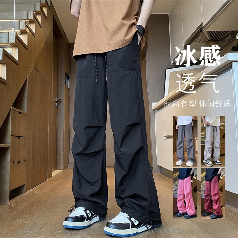特批2025港风宽松时尚百搭速干休闲裤K200P35控58,男装休闲裤,电商A247