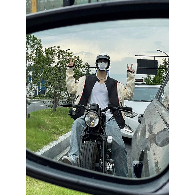 B221美式ins高街暗黑痞帅型男机车服外套上衣SY2306-P90控118,男装夹克,电商B221