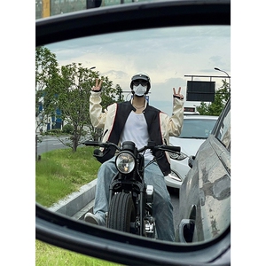 B221 美式ins高街暗黑痞帅型男机车服外套上衣 SY2306-P90控118图片