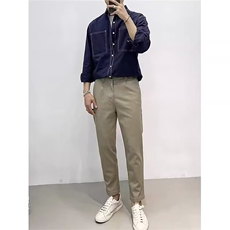新品明线翻领男士青少年长袖衬衫外套复古洗水休闲工装衬衣CS01，男装衬衫，星座516A